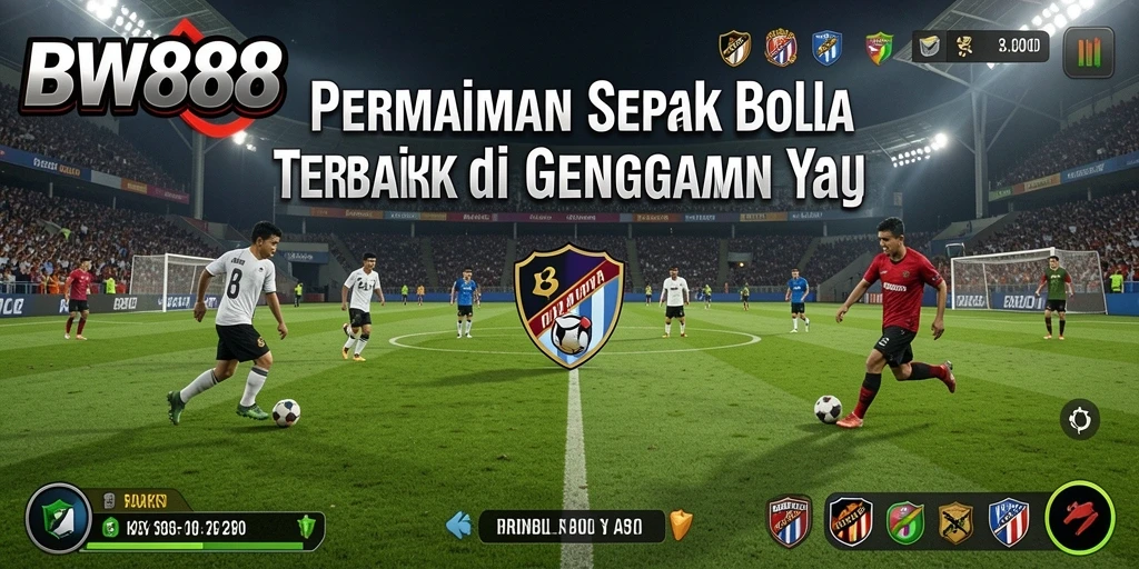 Tampilan gameplay menegangkan di BW888 dengan aksi sepak bola.