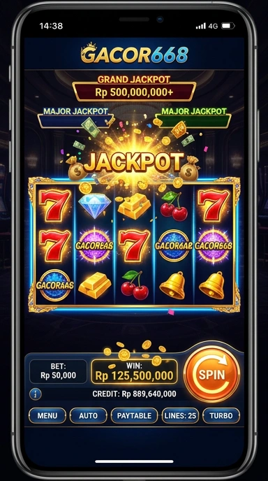 Tampilan utama aplikasi gacor668 dengan navigasi yang sederhana.
